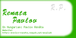 renata pavlov business card